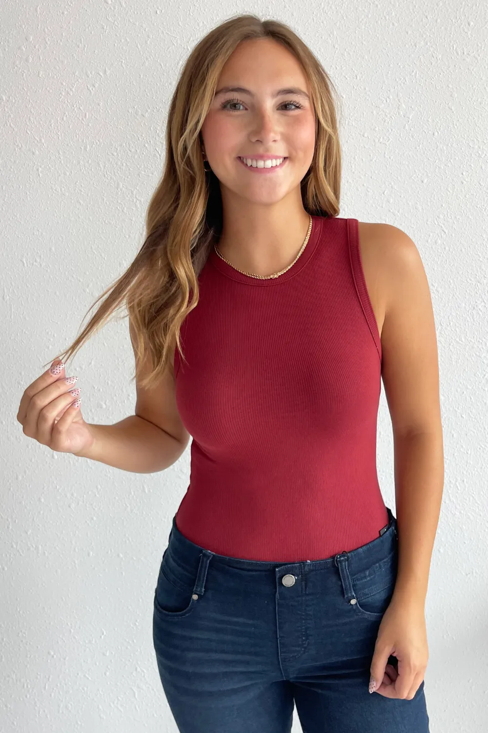 Round Neck Sleeveless Bodysuit